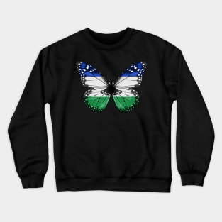 Basotho Flag  Butterfly - Gift for Basotho From Lesotho Crewneck Sweatshirt